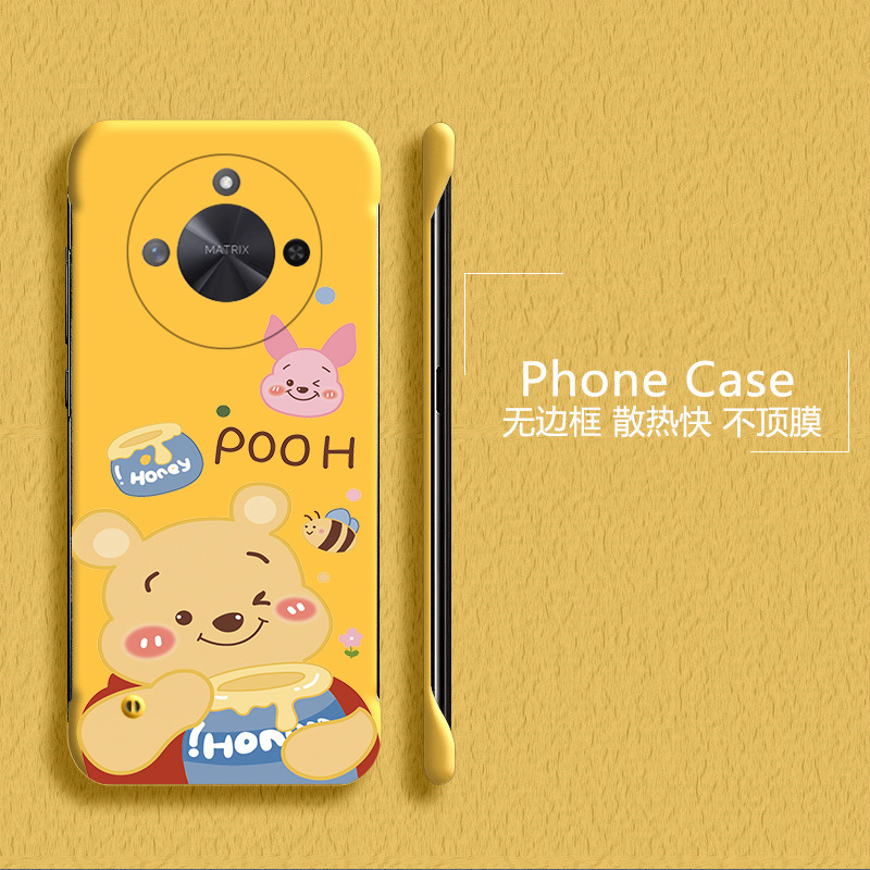 维尼熊适用华为mate70手机壳mate60pro无边框mate50e散热mate40新款mate30半包20x超薄硬防摔保护套男女5g
