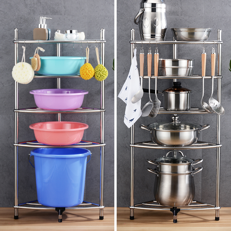 不锈钢洗脸盆架子多层厨房卫生间