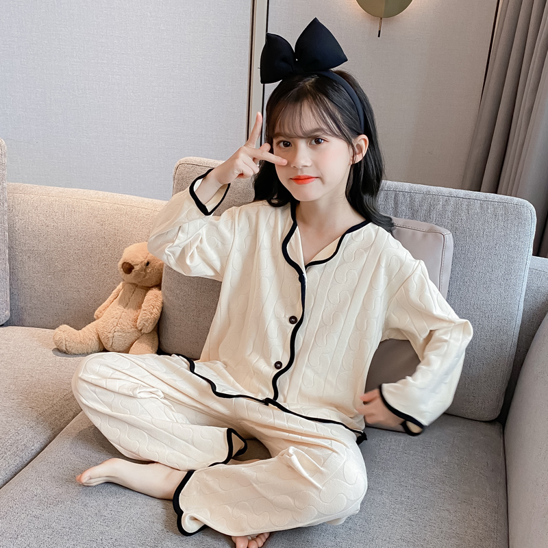 女童睡衣春季2025新款春秋家居服