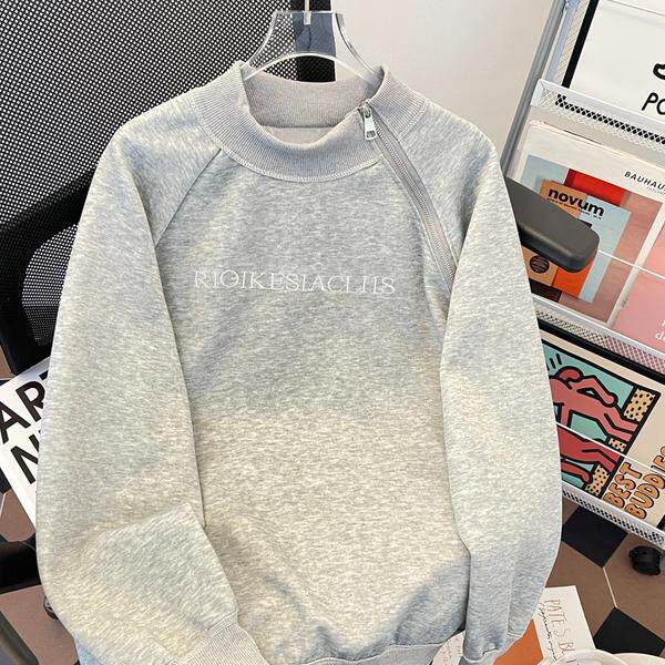 美式复古半拉链卫衣男春季潮牌宽松休闲长袖上衣外套w137p35，女装短外套，星座204-3