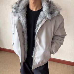 网图 冬季座山雕毛领棉服男加厚保暖棉衣外套棉袄潮m8309 p90图片