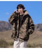 网图冬季座山雕毛领连帽迷彩棉服男加厚保暖棉衣外套m6039p85，男装棉衣，星座204-3