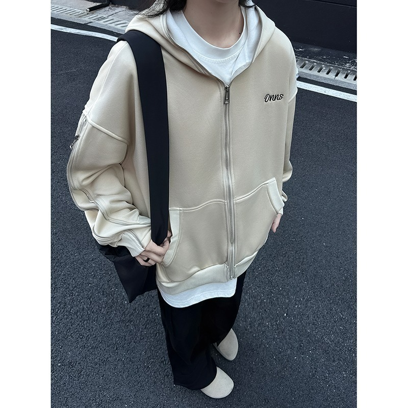 美式连帽开衫卫衣男秋季宽松休闲情侣小众全拉链外套w602p52，女装短外套，星座204-3