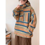 秋冬新款摇粒绒潮牌连帽卫衣男女休闲宽松民族风复古外套w352p60，男装民族服装，星座204-3