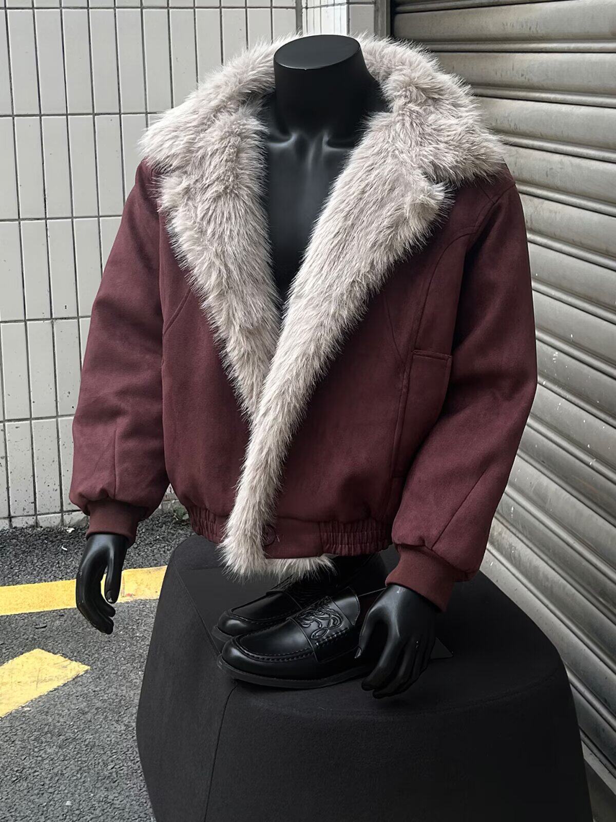 网图座山雕毛领棉服男冬季加厚保暖棉衣外套棉袄潮m8223p138,男装棉衣,星座204-3