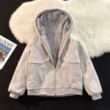 冬季座山雕加绒加厚外套男重磅水洗工装棉服夹克m190p110，男装夹克，星座204-3