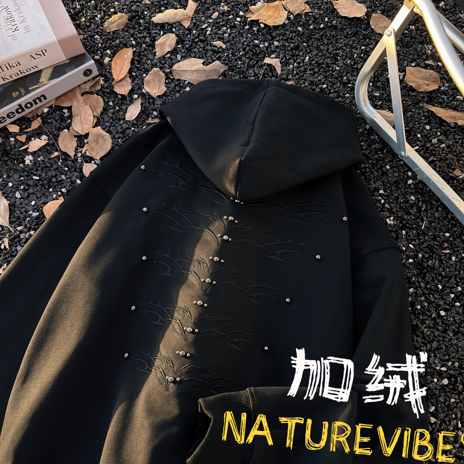 美式重磅加绒加厚刺绣连帽卫衣男女宽松休闲上衣帽衫hw7450p55,男装卫衣,星座204-3