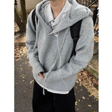 网图高品百搭连帽针织开衫男女秋冬宽松慵懒风毛衣my5133p55，男装针织衫/毛衣，星座204-3