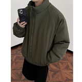 慵懒美式复古加厚立领工装棉服男女冬季情侣保暖棉衣m56p75，男装棉衣，星座204-3