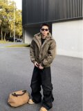 网图冬季毛领棉衣外套男加厚保暖宽松棉服美式解构棉袄m769p90，男装棉衣，星座204-3
