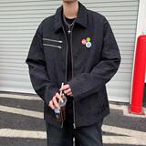 美式复古翻领徽章夹克男冬季潮牌宽松休闲外套男jk9301 p60,男装夹克,星座204-3,四季星座 美式复古翻领徽章夹克男冬季潮牌宽松休闲外套男jk9301 p60,男装夹克,星座204-3,四季星座