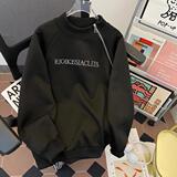 美式复古半拉链卫衣男春季潮牌宽松休闲长袖上衣外套w137p35，女装短外套，星座204-3