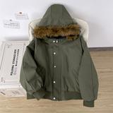 美式座山雕毛领连帽棉衣男冬季加厚保暖宽松棉服外套m220p95，男装棉衣，星座204-3