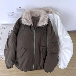 冬季毛领连帽棉服男加厚保暖棉衣外套棉袄潮m315 p95图片