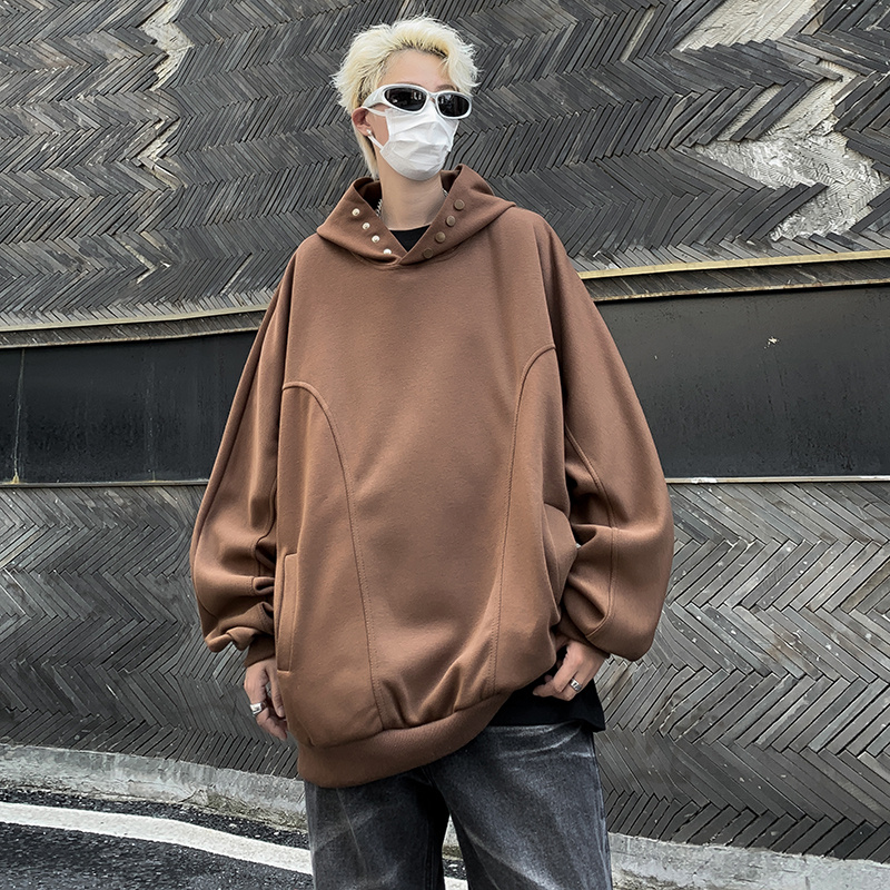 秋季重磅连帽卫衣男秋季帽衫美式潮牌宽松休闲上衣w44p52，男装卫衣，星座204-3