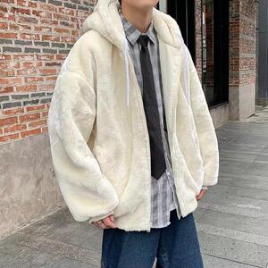 冬季两面穿加厚连帽棉衣外套男宽松保暖情侣棉服m9926 p75特图片