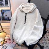 连帽半拉链套头毛衣男冬季宽松慵懒风针织衫my9588p65，男装针织衫/毛衣，星座204-3