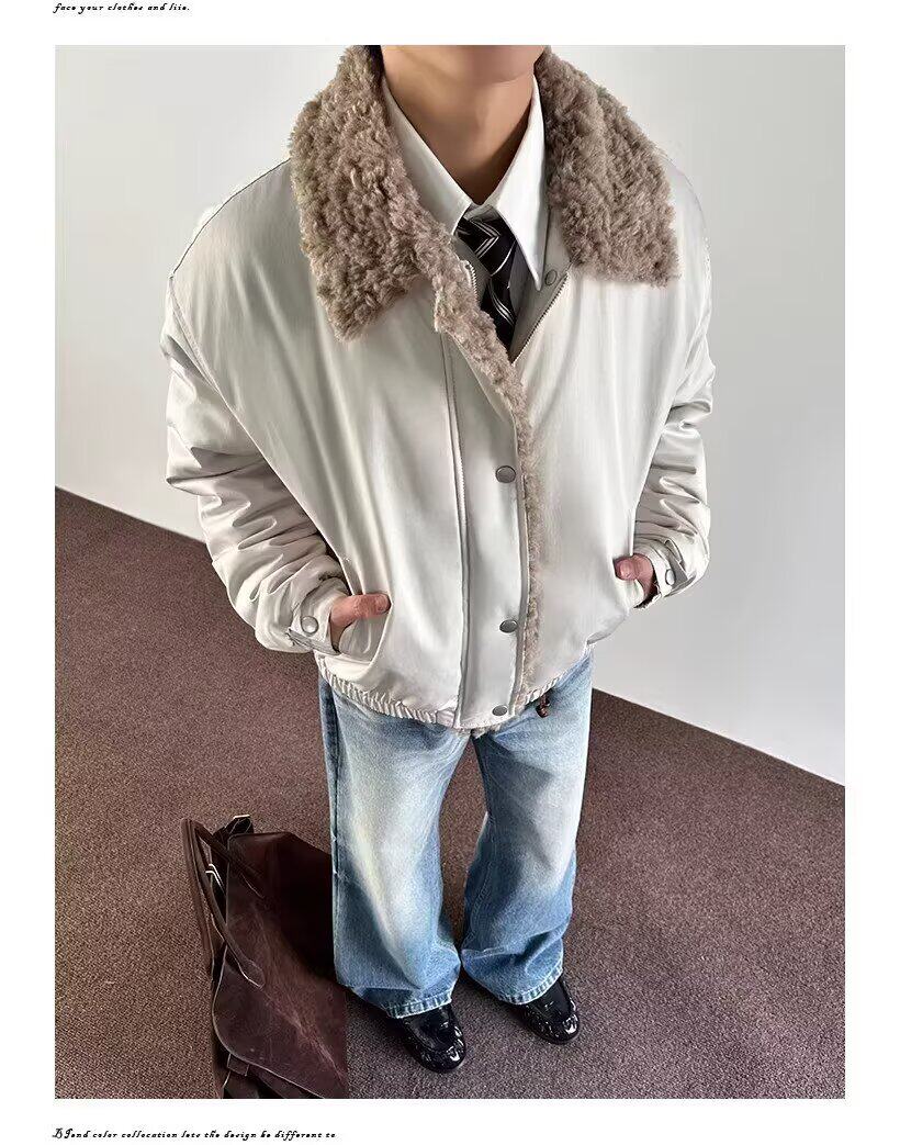 网图高品美式复古翻领棉服男冬季潮牌宽松休闲棉衣外套m280p90,男装棉衣,星座204-3