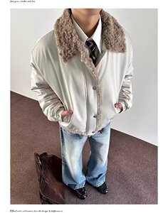 网图高品美式复古翻领棉服男冬季潮牌宽松休闲棉衣外套m280 p90图片
