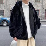 冬季两面穿加厚连帽棉衣外套男宽松保暖情侣棉服m9926p75特，男装棉衣，星座204-3