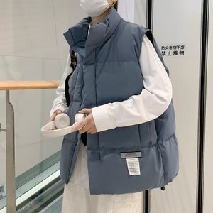 棉马甲男秋冬韩版保暖无袖背心港风立领棉服外套mj35 p52图片