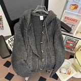 美式复古牛角扣连帽针织衫男春季潮牌宽松休闲毛衣外套my418p55，男装针织衫/毛衣，星座204-3