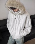 网图假两件毛呢外套男冬季加厚宽松立领棉衣保暖棉服m505p98，男装棉衣，星座204-3