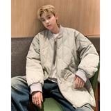 美式复古菱形格棉衣男冬季夹棉加厚情侣外套潮牌m163p65，男装棉衣，星座204-3