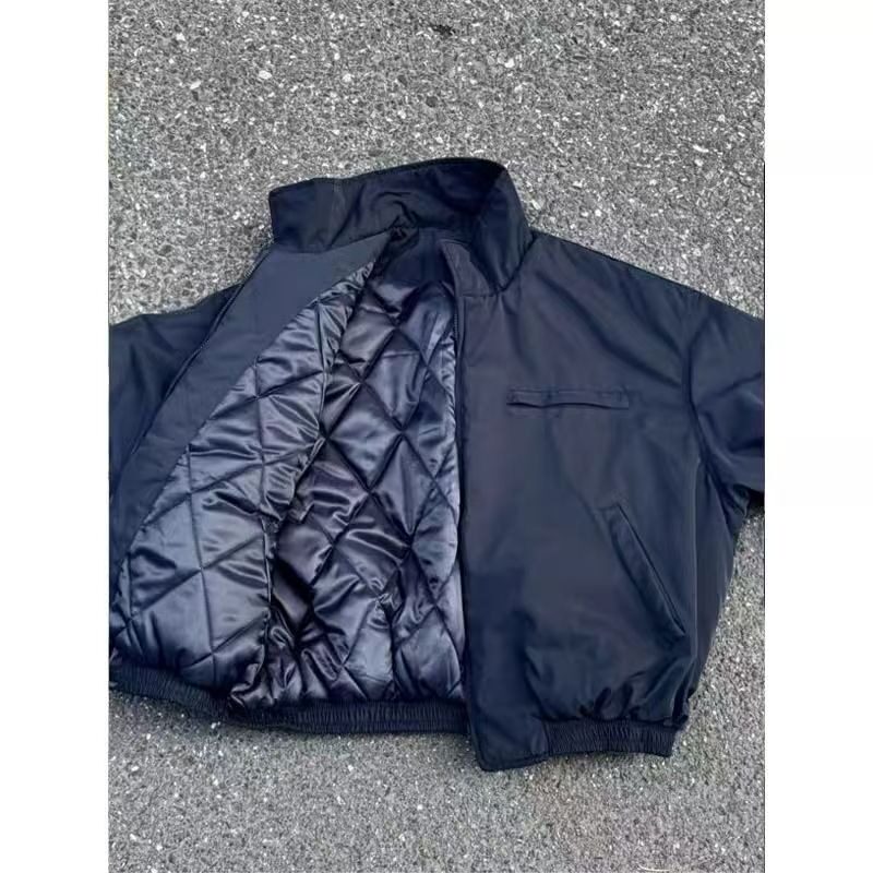 网图冬季基础复古翻领棉服微短款显高棉衣保暖外套情侣m5023p82,男装棉衣,星座204-3