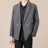 大码外贸西装外套男春季轻熟风商务百搭休闲西服xz90p70，男装西服套装，星座204-3