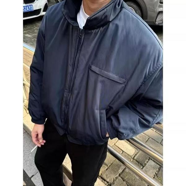 网图冬季基础复古翻领棉服微短款显高棉衣保暖外套情侣m5023p82，男装棉衣，星座204-3