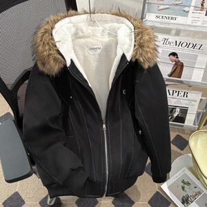美式复古座山雕毛领棉服男女冬季加厚保暖棉衣外套m9929 p90图片
