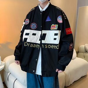 棒球服情侣秋季复古机车服外套男美式小众刺绣夹克jk7224p65