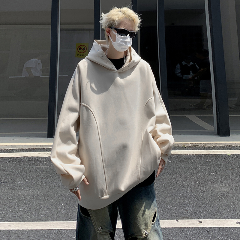 秋季重磅连帽卫衣男秋季帽衫美式潮牌宽松休闲上衣w44p52，男装卫衣，星座204-3