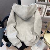 现货高街拉链连帽卫衣男女秋季设计感潮牌夹克外套上衣w63p60，男装夹克，星座204-3