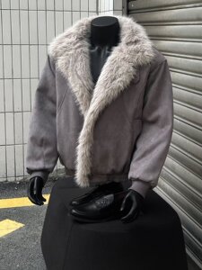 网图 座山雕毛领棉服男冬季加厚保暖棉衣外套棉袄潮m8223 p138图片