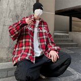 2023春季时尚文艺小众设计感刺绣衬衫宽松韩版衬衣潮cs031p40，男装衬衫，星座204-3
