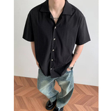 冰丝衬衣男痞帅休闲短袖上衣韩版垂感五分袖百搭衬衫dc204p35，男装T恤，星座204-3
