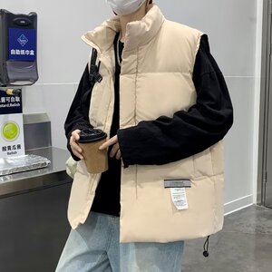 棉马甲男秋冬韩版保暖无袖背心港风立领棉服外套mj35 p52图片