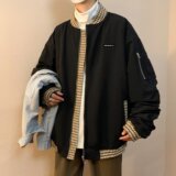 2023春季韩版棒球领格子外套宽松两面穿简约夹克男jk9223p65，男装夹克，星座204-3