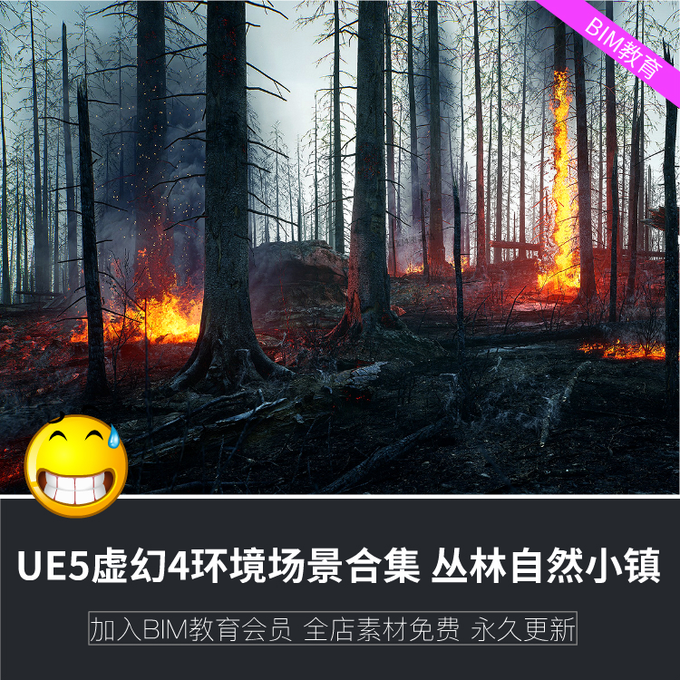 ue5虚幻5虚幻4虚幻软件引擎环境场景真实树林丛林自然森林小镇UE4