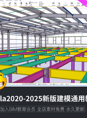 tekla新版本教程2020-2025通用教程门刚建模调图管绗架结构建模