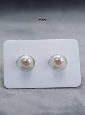 天然akoya天女海水珍珠裸珠18k金耳钉女士气质简约百搭高级耳饰坠