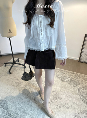 MASTE 古董靓衫 法式蕾丝衬衫