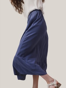 sandwich_荷兰设计师 夏装女植物纤维时尚风轻薄半身裙1285