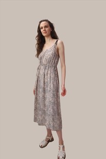 sandwich_荷兰设计师 夏季女清新减龄款简约风吊带收腰款长裙1995