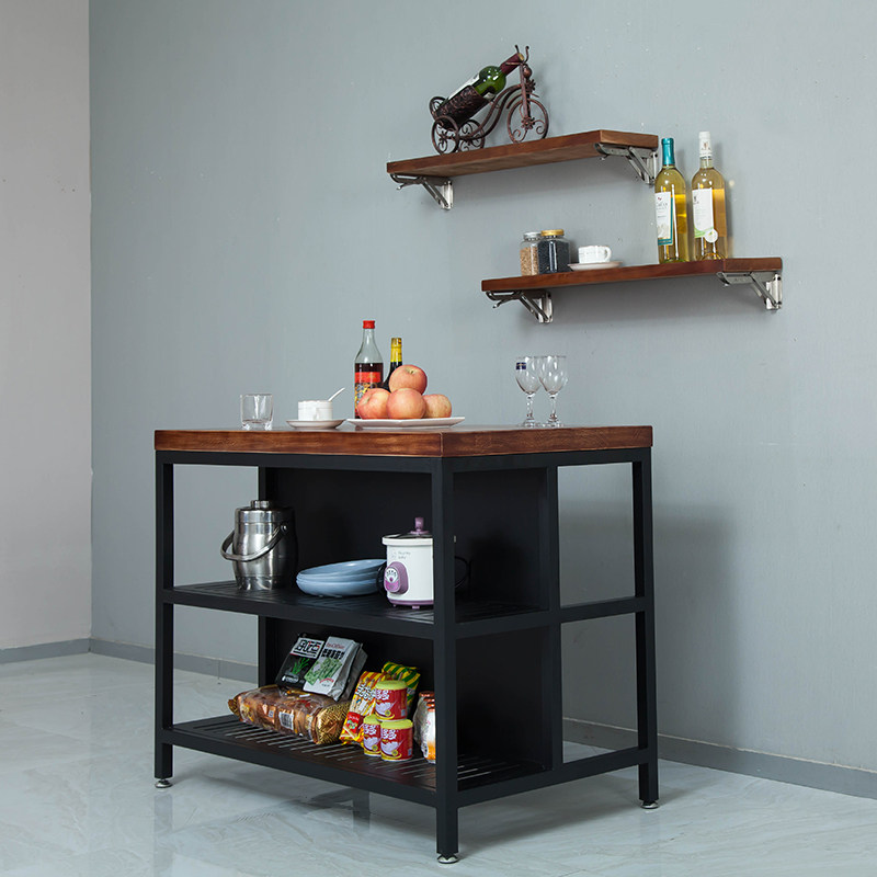 滕喆家用厨房岛台餐桌一体储物柜