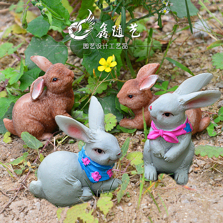 lovely Bunny Decoration animal Decoration moss and lichen Scenery ornament resin Arts and Crafts bonsai designin the Festive supplies/Gift , Gift ideas , Piggy bank  category - from Buy2taobao.com to provide professional Taobao agent buy service