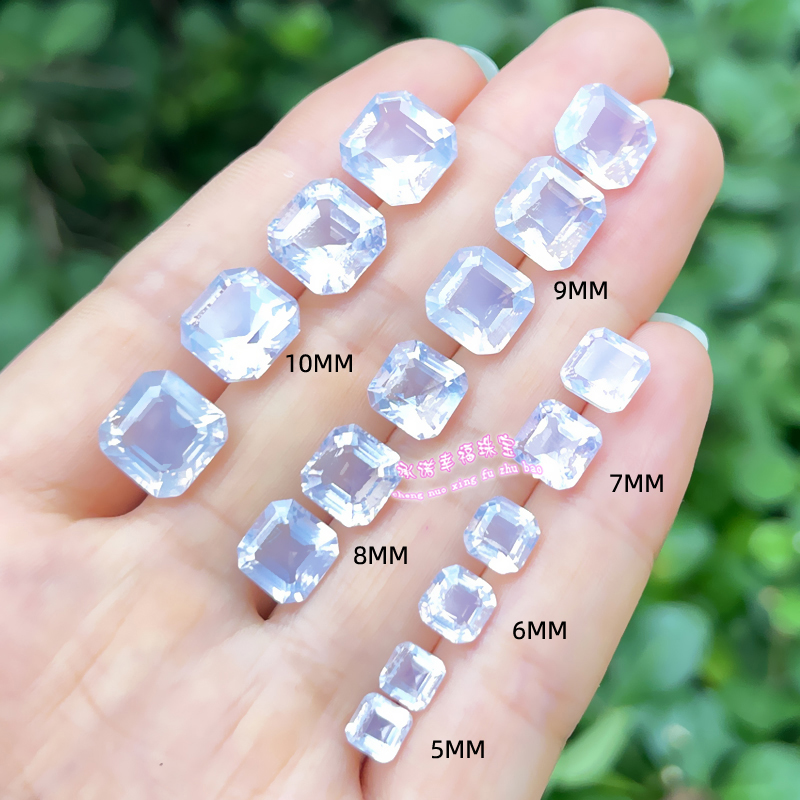 天然紫水晶裸石戒面  阿斯切5 6 7 8 9 10MMM 薰衣草色紫水晶原石