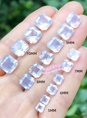 天然紫水晶裸石戒面  阿斯切5 6 7 8 9 10MMM 薰衣草色紫水晶原石